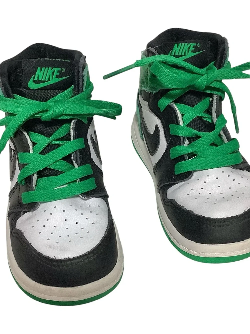 Nike Air Jordan 1 Retro Green Boys Size 7C Athletic Shoes Sneakers